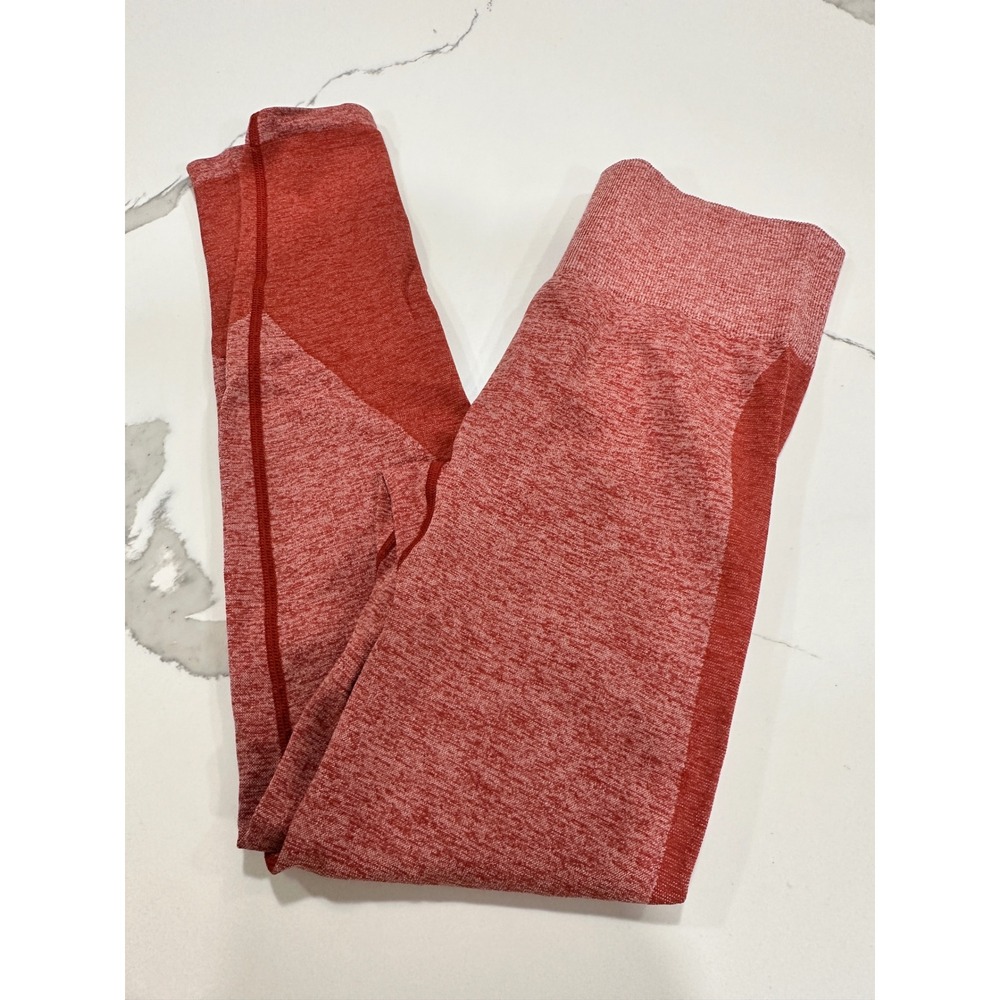 Victorias Secret PINK Seamless High Waist Leggings Red Marl Heart Contour Small